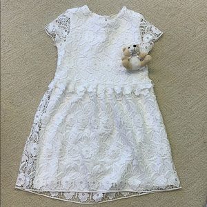 girls white zara dress